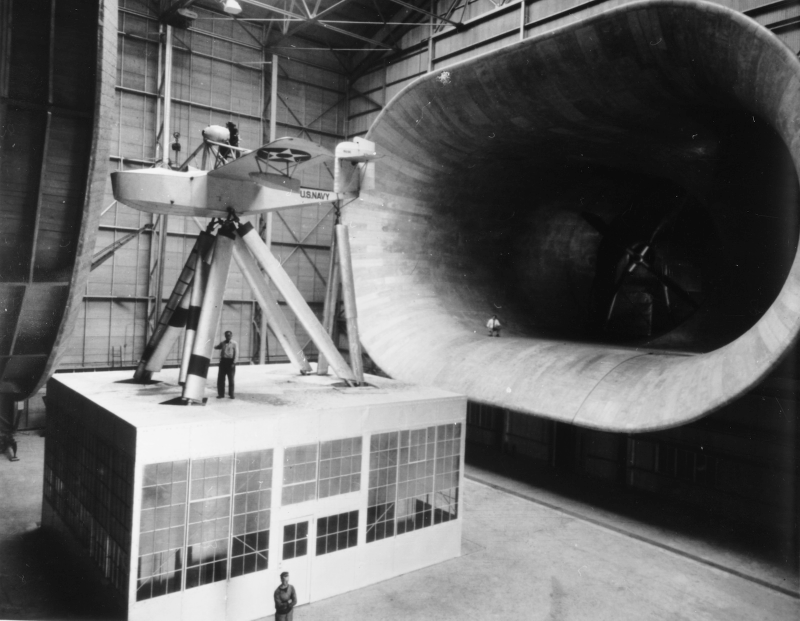 Illustration for article titled Dramatic Vintage Photos Of Wind Tunnel Tests
